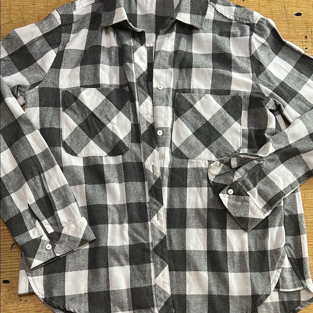 Black and White Checkered Woman’s Shirt